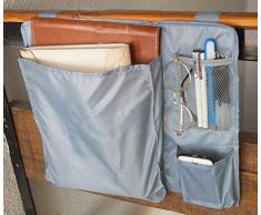 Amelitory Nachttisch mit 3 Taschen Small hellgrau