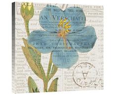 Global Galerie Katie Pertiet Bücherregal Botanical VI Giclée-Gespannte Leinwand Kunstwerk, 61 x 61 cm