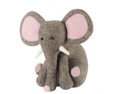 Arcadia Home (ARD4L) Türstopper Elefant in handgefilzter Wolle, Pink