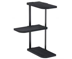 Love-KANKEI Eckregal mit 3 Etagen 3. verwittertes Schwarz.