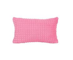 PICCOCASA Flauschiger Überwurf-Kissenbezug aus weichem Kunstfell, Plüsch, luxuriös dekorativ für Sofa, Couch Bett, Auto, Rose, 1 Pack/12 x 20