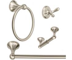 4Piece Badezimmer Hardware Zubehör Set mit 61 cm Handtuch Bar Satin Nickel