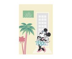 Disney Wandbild von Komar | Minnie Mouse Palms | Kinderzimmer, Babyzimmer, Dekoration, Kunstdruck | Größe 50x70cm (Breite x Höhe) | ohne Rahmen | WB050-50x70