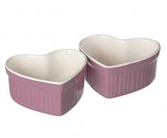 PORCELLANA lila GB Cupido Herz Auflaufförmchen, Porzellan, Mehrfarbig, 0,1 x 0,1 x 0,1 cm