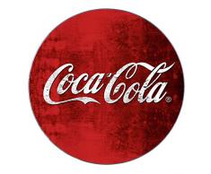 Wenko Topfuntersetzer Coca-Cola Classic Ø 20 cm Hitzebeständiger Untersetzer für Töpfe und Pfannen, Gehärtetes Glas, Mehrfarbig, 20 x 20 x 0,1 cm