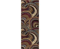 Universal Teppiche Abstrakt Moderner Läufer Accent Bereich Teppich, braun, 221 x 79 cm