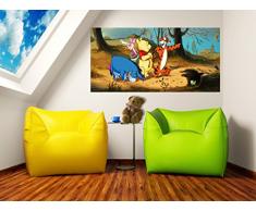 AG Design FTDh 0617 Winnie Puuh Disney, Papier Fototapete Kinderzimmer - 202x90 cm - 1 Teil, Papier, multicolor, 0,1 x 202 x 90 cm