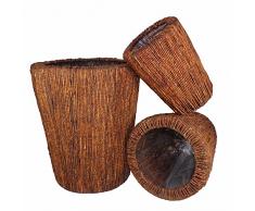 Benjara Weidenkorb, Seegras, Braun, 3 Stück