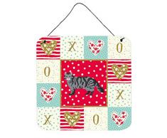 Carolines Treasures American Curl #1 Cat Love Türaufhänger, Wanddekoration, Mehrfarbig