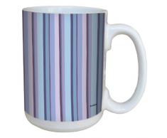 Tree-Free Greetings lm43639 Cool Streifen Lavendel Hued von Shell Rummel Keramik Becher mit Henkel/, 15-Ounce, farbenreiche