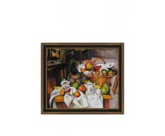 overstockArt 1888 Ölgemälde Table Granger Landhaus Eiche Rahmen von Cezanne, diamantgemustert mit Bronze und dunkel gebeizt