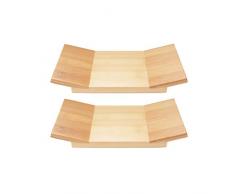 BambooMN Sushi-Brett Serviertablett und Ausstellungsboot, Verschiedene Optionen 8.3 x 4.7 x 1.2 Spezial, natürlich