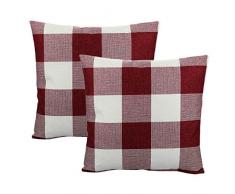 VAKADO Kissenbezug, tropischer Flamingo, dekorative Blätter, 45,7 x 45,7 cm, Raumdekoration für Terrasse, Couch Sofa, Stuhl, Bettwäsche 2 Pieces, 18x18 Plaids-rot & weiß