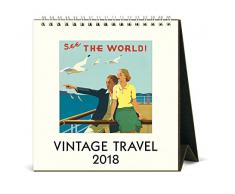 Cavallini Papers & Co. 2018 Vintage Travel Schreibtisch Kalender