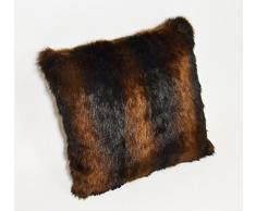 Homemaison Kissen aus Webpelz, Polyester, Camel, 45 x 45 cm