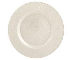 H+H Texture Platzteller, Weiß