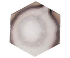 Nupuyai Polierter Achat Geodenscheiben Untersetzer Untersetzer für Getränke 2er Set Naturstein Plattenkarten für Hochzeit Deko Stein für Zuhause 7,6-10,2 cm Natural Color(hexagonal Shape)