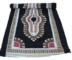RaanPahMuang Warm Poly gefüttert Überwurf über Wärmer Oder Lange Läufer Steppbett African Dashiki Gauze Saloo Cotton Two Layer - Black