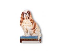 Stupell Home Dekorativer Türstopper Hund Traditionell weiß