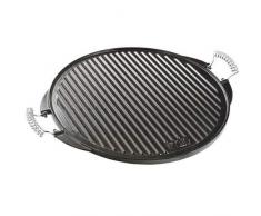 Vaello La Valenciana Grillplatte aus emailliertem Gusseisen, rund, Schwarz, gusseisen, Schwarz, 32 cm