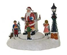 Musicbox World 53034 Spieluhr Santa Grillen mit Kindern, 8 Verschiedene Melodien