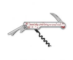 Epic 85–118 11,4 cm Santa Baby Bitte Bring me einige Wine Emaille Korkenzieher