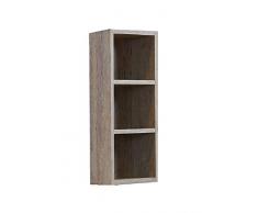 Taberner Stockholm Vitrine mit 3 Ablagen, Holz, Eiche dunkel, 30 x 20 x 70 cm