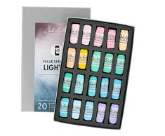 Jack Richeson Hand gerollt Weiche Pastellkreiden Spectrum: leuchtet 1, 20-teilig