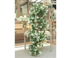 PARTY JOY Weihnachtsgirlande, Weihnachtsgirlande, Grün Weiße Schneekranze.