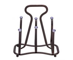 7U Tassenständer/Abtropfständer aus Metall mit 6 Haken für Tassen, Gläserständer auf Küchenarbeitsplatte, Schrank – Antik Bronze