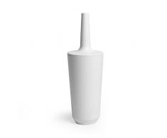 Umbra 1004478-660 Corsa WC-Büste aus Keramik, Weiß Toilettenbürste, Plastik, 10.084 x 10.084 x 32.715000000000003 cm