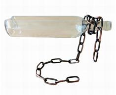 Salome Idee Creative Fashion Pretty Funktion Blumentopf für Drinnen Glas Home & Office Decor Vase Decor Aufbewahrung Decor Kerzenhalter mit halfcut Flasche & Kette Aufhänger Copper Tran