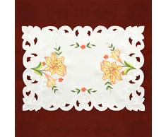 Simhomsen Stickerei Calla Lily Flower Tischläufer für Ostern, Urlaub, Frühling oder Hochzeit Blumendekoration, Kommode Schal 13 x 19 inches Orange