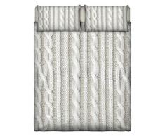 Sogni e Capricci Träume und Zufällen plsec23 Schmuckset Bett, 100% Baumwolle, Weiß, Doppelbett, 47 x 35 x 4 cm