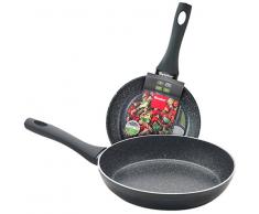 Metaltex NATIVA Pfannen-Set, geschmiedetes Aluminium, 3 Stück 20-24 Schwarz