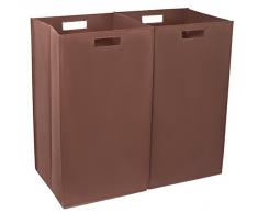 Internets Best Wäschesammler, zusammenklappbar braun