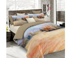 Sogni Dautore Italian Bed Linen Bettbezug, Doppelte, 100% Baumwolle, Multicolor SD39, DOPPEL