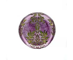 Damast-Schüssel, Kupfer, Violett, 19 cm Salatteller 8.5 Violett, Grün
