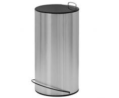 KITCHEN MOVE 960076 CSE Black Josh Treteimer 25 L Josh in ø29.5 x cm Edelstahl Stahl Gebürstet 29,5 x 63 cm