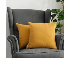 Lananans Set von 2 Kissenbezügen, dekorativ, modernes Design, für Couch, Outdoor, 2 Stück (Gelb, 2 Stück, 50,8 x 50,8 cm)