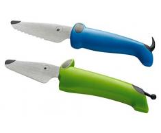 KUHN RIKON 22289 Kinderkitchen Messerset 2-teilig, grün/blau, Stainless Steel
