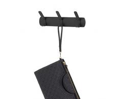 iDesign Holden Dreifach-Doppelhaken, Wandhalterung, Organizer für Schränke, Schlafzimmer, Badezimmer 12 x 2.3 x 3.61 Hakenleiste mit 3 Haken