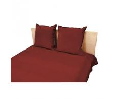 Poyet Motte Tagesdecke, 220 x 250 cm, mit 2 Kissenbezügen, 100% Baumwolle, Design, Rot