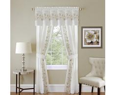 Achim Home Furnishings Fairfield Fenster in einer Tasche 5-teiliges Vorhang-Set, 139,7 x 213,4 cm, weiß, weiß, 5 Stück, 55 W x 84L