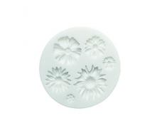 silikomart Silikonform für Tortendekoration 71.446.00.0096, Zucker slk346 FLUES Wilde Silikon Weiß