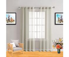 Infinite Home Schönheit Ein Paar Gardinen mit Tülle Top 2 Panels: 54 x 95 Each Beige