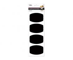Craft Décor Kreidetafel Label Aufkleber X 4, 6,3 x 9,5 cm