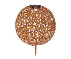 Globo Solarleuchte, Metall, 0,12 W, rostfarben