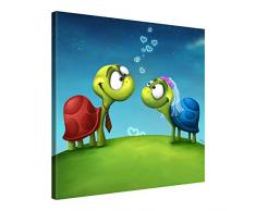 Picanova – Turti and Turto 80x80cm – Premium Leinwanddruck – Kunstdruck Auf 2cm Holz-Keilrahmen Für Schlaf- Und Kinderzimmer – Kinder Kollektion Von TooshToosh