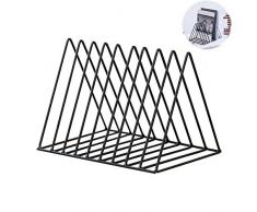 HongDream Zeitschriftensammler, Bücherregal, Bücherregal, Multifunktions-Dreiecksordner, Dekoration, Home Office schwarz